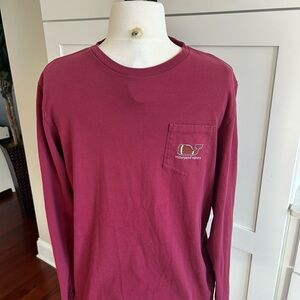 Vineyard Vines Boys' Football Whale Long-Sleeve Pocket Tee